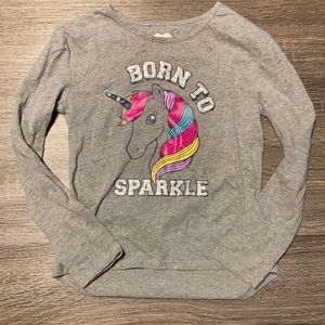 NWOT 365 Kids Gray long sleeve tee Sz 8